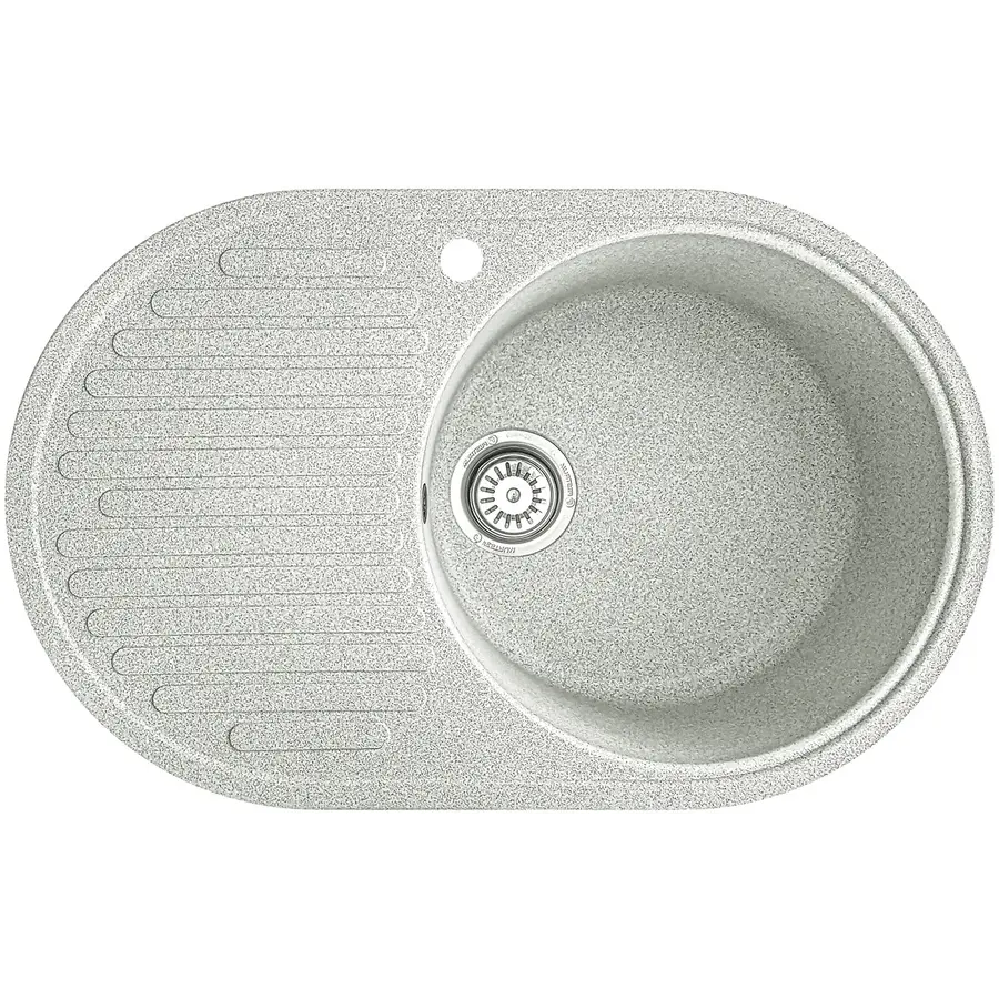 Гранітна кухонна мийка EcoLine 42L 730х460мм Сірий