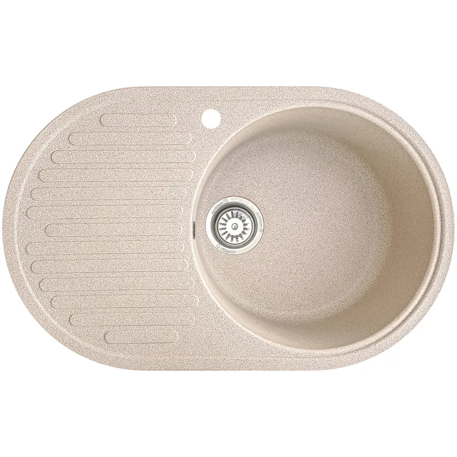 Гранітна кухонна мийка EcoLine 42L 730х460мм Сірий