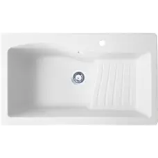 Гранітна кухонна мийка Valetti Europe модель №22 біла 86*50