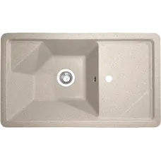 Гранітна кухонна мийка пісочного кольору Valetti Europe модель №58 терра 78*46