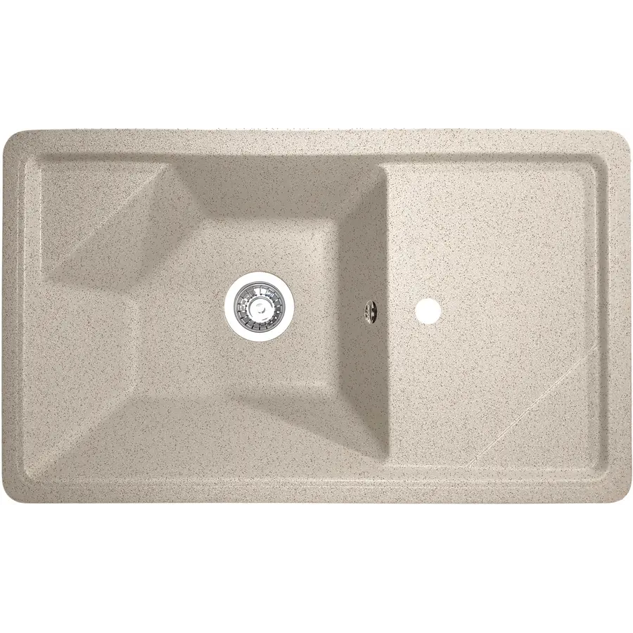 Гранитная кухонная мойка песочного цвета Valetti Europe модель №58 терра 78 * 46