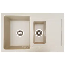 Кухонна гранітна мийка Valetti Europe модель №34 79*50 бежева