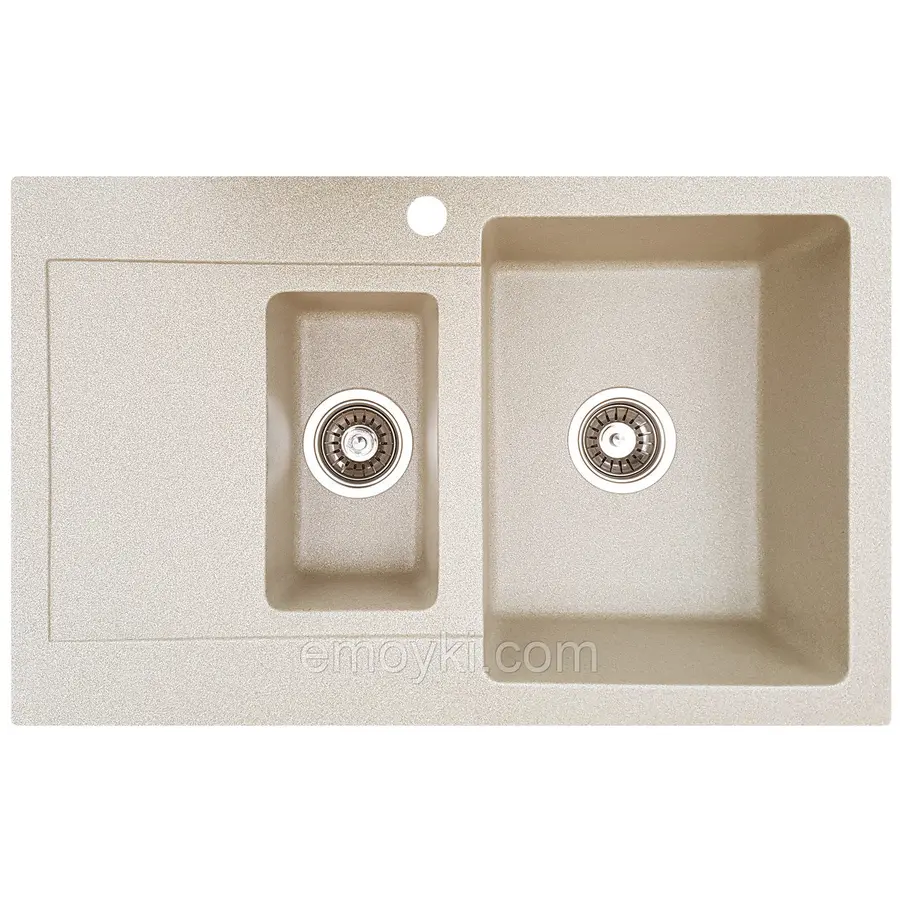 Кухонная гранитная мойка Valetti Europe модель №34 79 * 50 бежевая