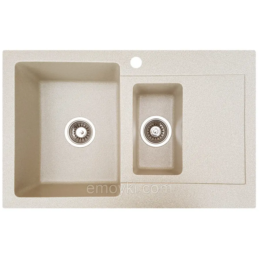 Кухонная гранитная мойка Valetti Europe модель №34 79 * 50 бежевая