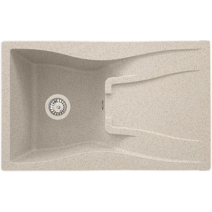 Гранітна кухонна мийка Valetti Europe модель №54 біла 79*50