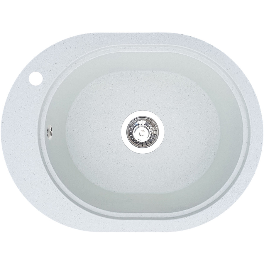 Гранітна кухонна мийка Valetti Europe модель №61 біла 56*43