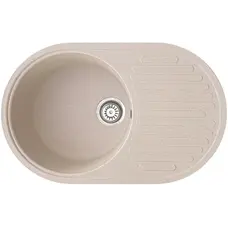 Гранітна кухонна раковина Valetti EcoLine модель №42 бежева 74*46