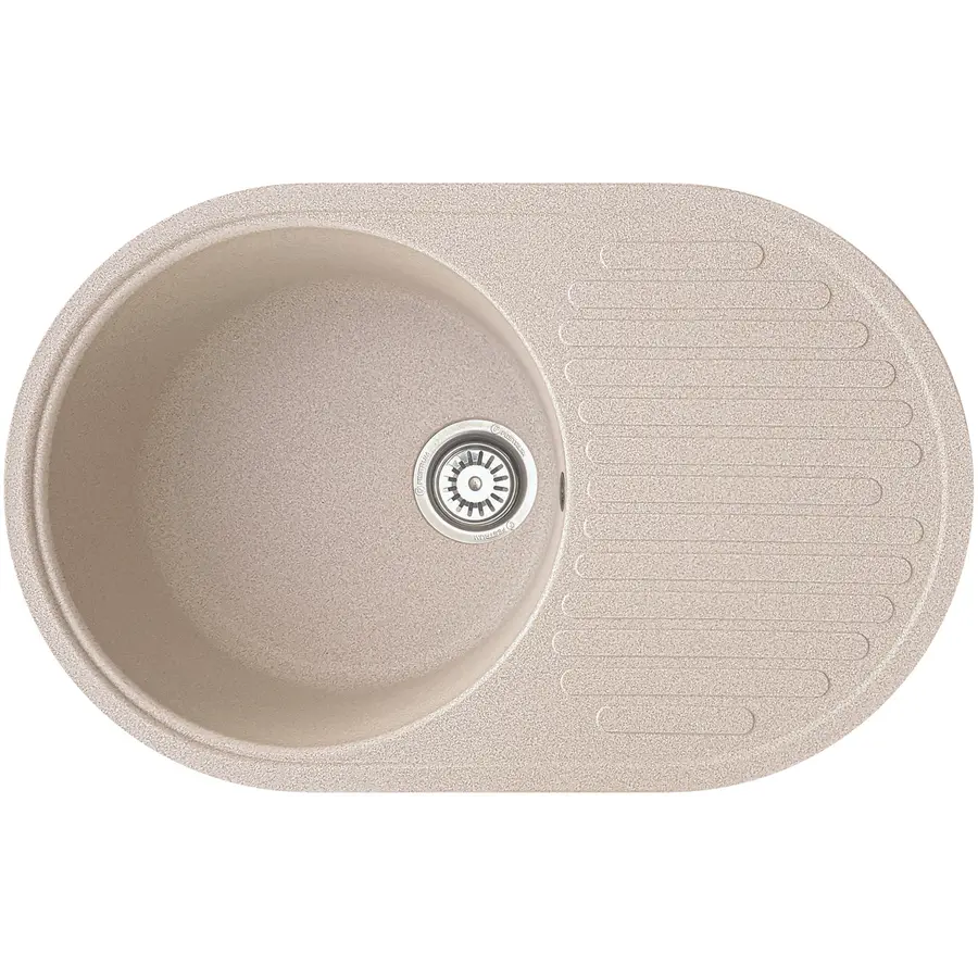 Гранитная кухонная раковина Valetti EcoLine модель №42 бежевая 74 * 46