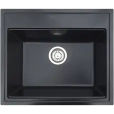 Гранітна мийка для кухні Valetti Europe модель №49 чорна 59*51