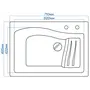Гранітна кухонна мийка Valetti 70D 495х710 мм