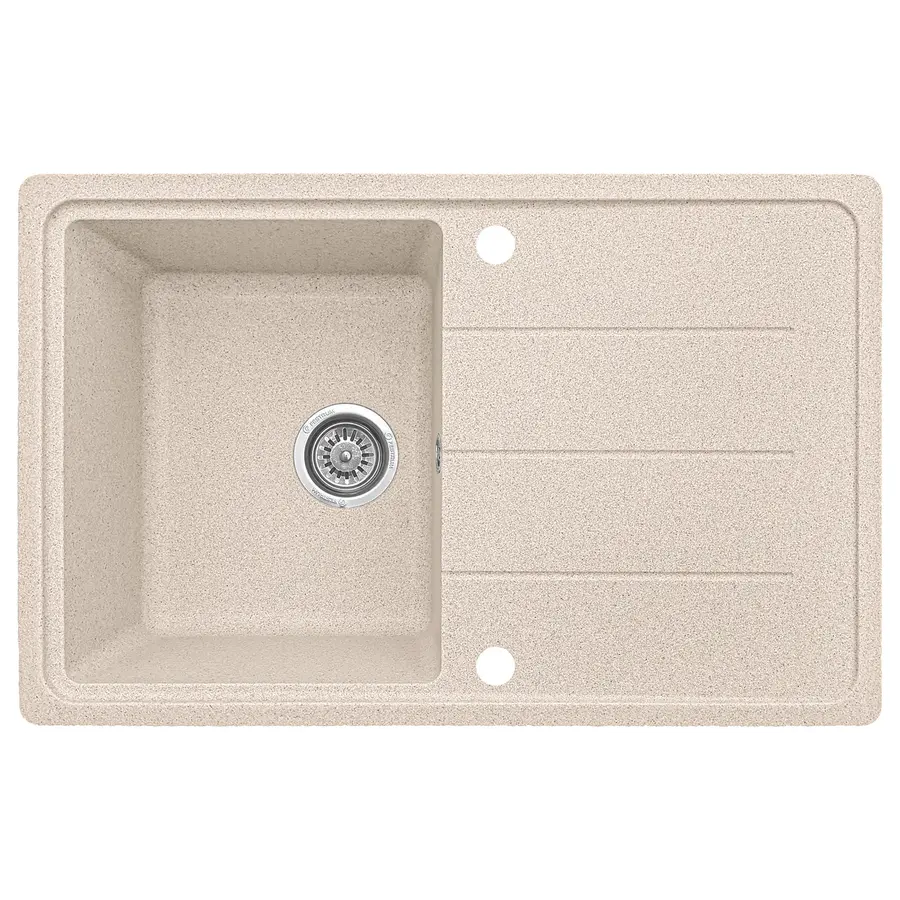 Гранітна кухонна мийка EcoLine 24D 780x500мм Сірий