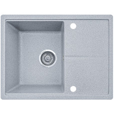 Гранітна кухонна мийка EcoLine 75D 585х445мм Сірий