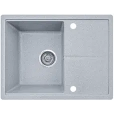Гранітна кухонна мийка EcoLine 75D 585х445мм Сірий