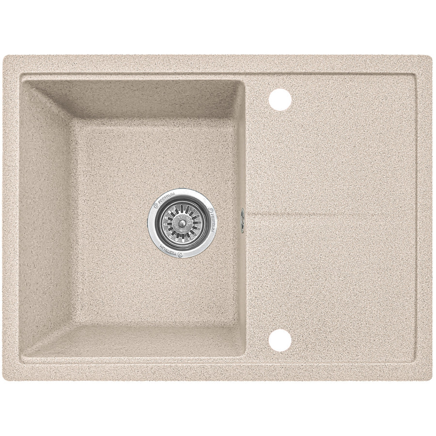 Гранітна кухонна мийка EcoLine 75D 585х445мм Сірий