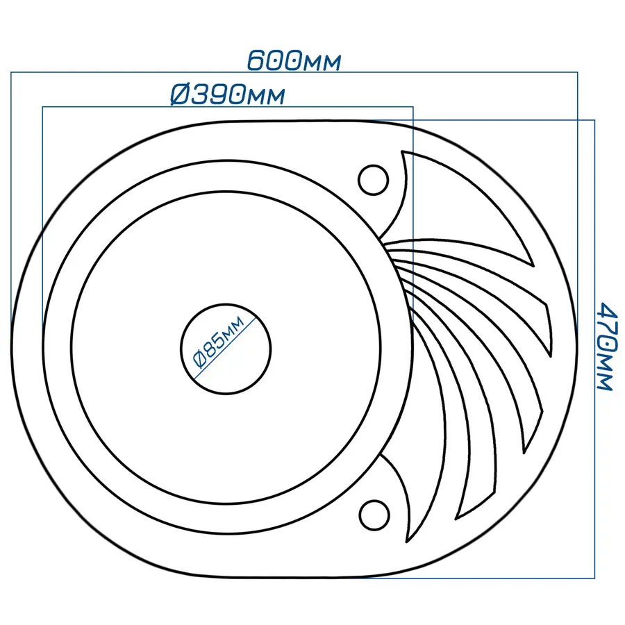 Гранітна кухонна мийка Valetti 13D 600x470мм Білий