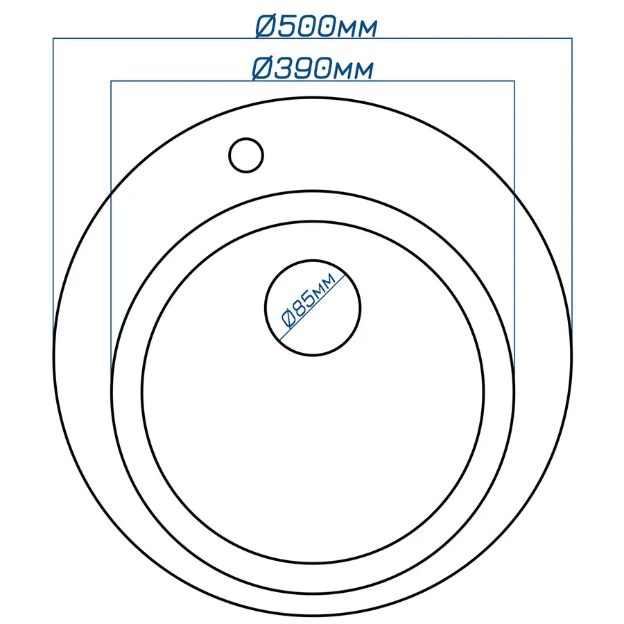 Гранітна кухонна мийка Valetti 10L 640x440мм