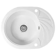 Гранітна кухонна мийка Valetti 13D 600x470мм Білий