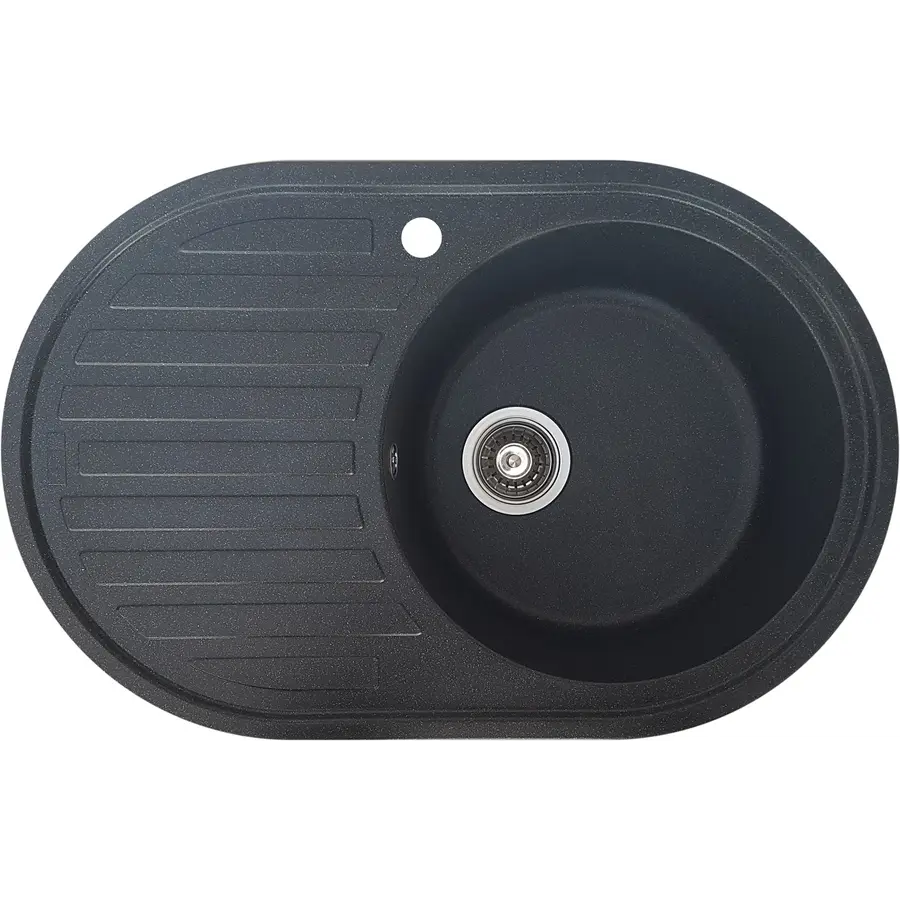 Гранітна кухонна мийка Valetti Europe модель №27 чорна 77*50