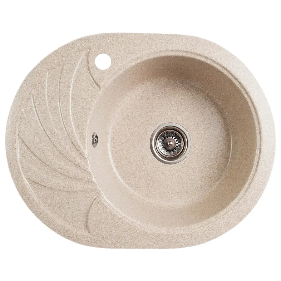 Гранитная кухонная мойка Valetti Europe модель №13 бежевая 60 * 47