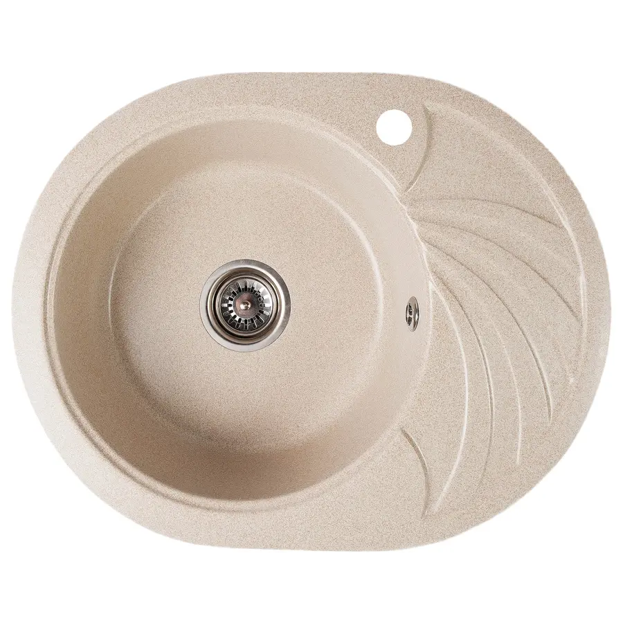 Гранитная кухонная мойка Valetti Europe модель №13 бежевая 60 * 47