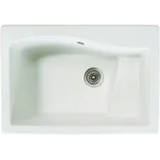 Кухонная гранитная мойка прямоугольной формы Valetti модель №70. цвет белый