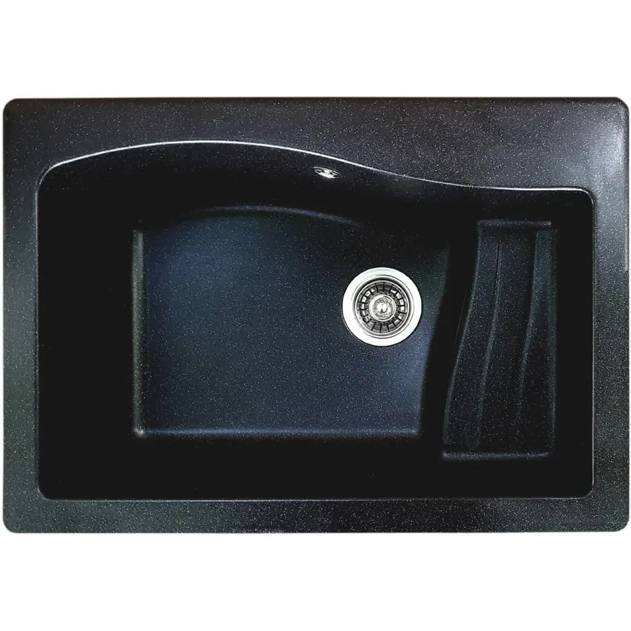 Кухонна гранітна мийка прямокутної форми Valetti модель №70. Колір білий