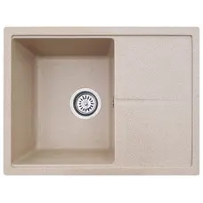 Гранітна мийка для кухні Valetti EcoLine модель №75 бежева 58*45