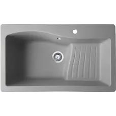Гранітна кухонна раковина Valetti Premium модель №22 сіра 86*50