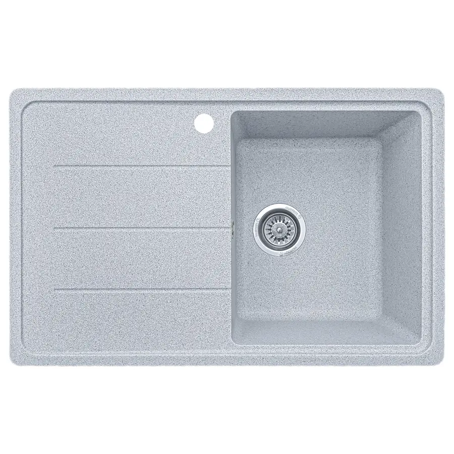 Гранітна кухонна мийка EcoLine 24L 780x500мм Сірий