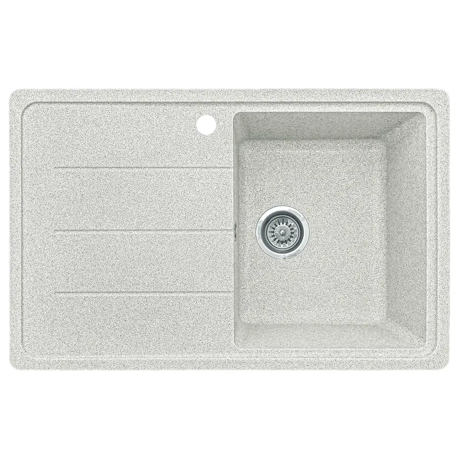 Гранітна кухонна мийка EcoLine 24L 780x500мм Сірий