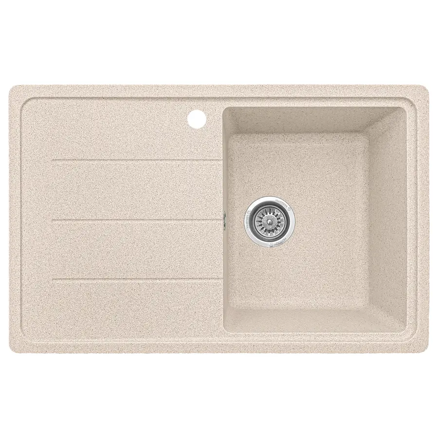 Гранітна кухонна мийка EcoLine 24L 780x500мм Сірий