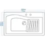 Гранітна кухонна мийка Valeti 22D 500x860 мм