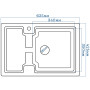 Гранітна кухонна мийка Valetti 78L 425х625 мм