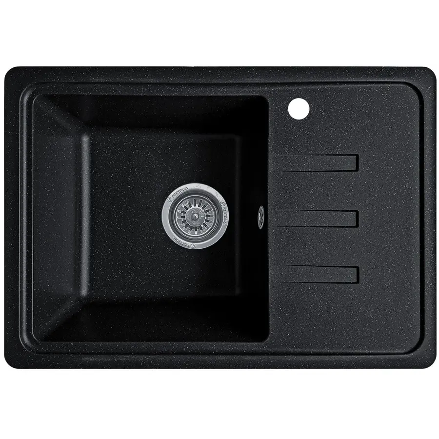 Гранітна кухонна мийка Valetti 35R 620x435мм Чорний