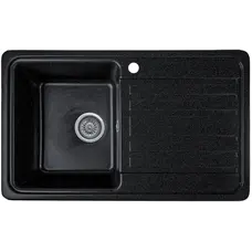 Гранітна кухонна мийка Valetti 17R 760x460мм Чорний