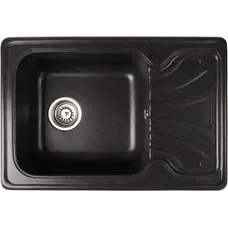 Гранітна кухонна мийка Valetti Europe модель №10 чорна, 65*44