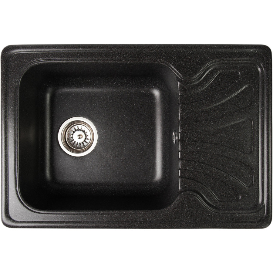 Гранітна кухонна мийка Valetti Europe модель №10 чорна, 65*44
