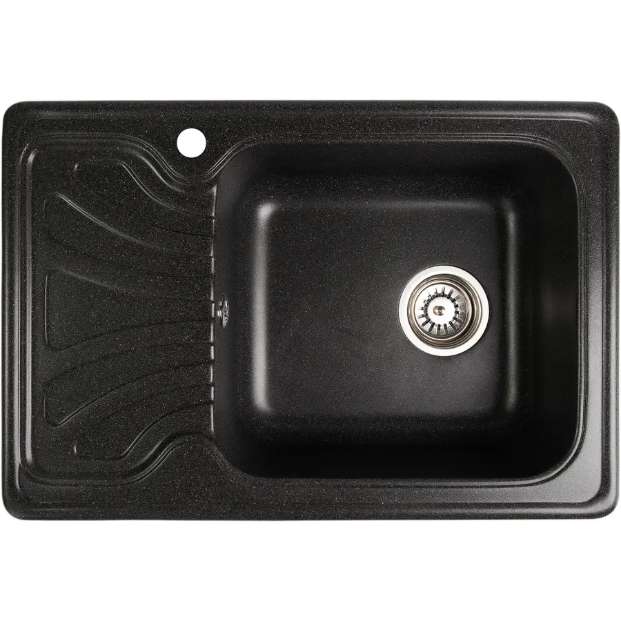 Гранітна кухонна мийка Valetti Europe модель №10 чорна, 65*44
