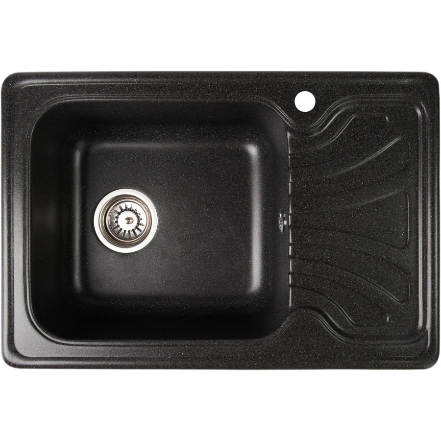 Гранітна кухонна мийка Valetti Europe модель №10 чорна, 65*44