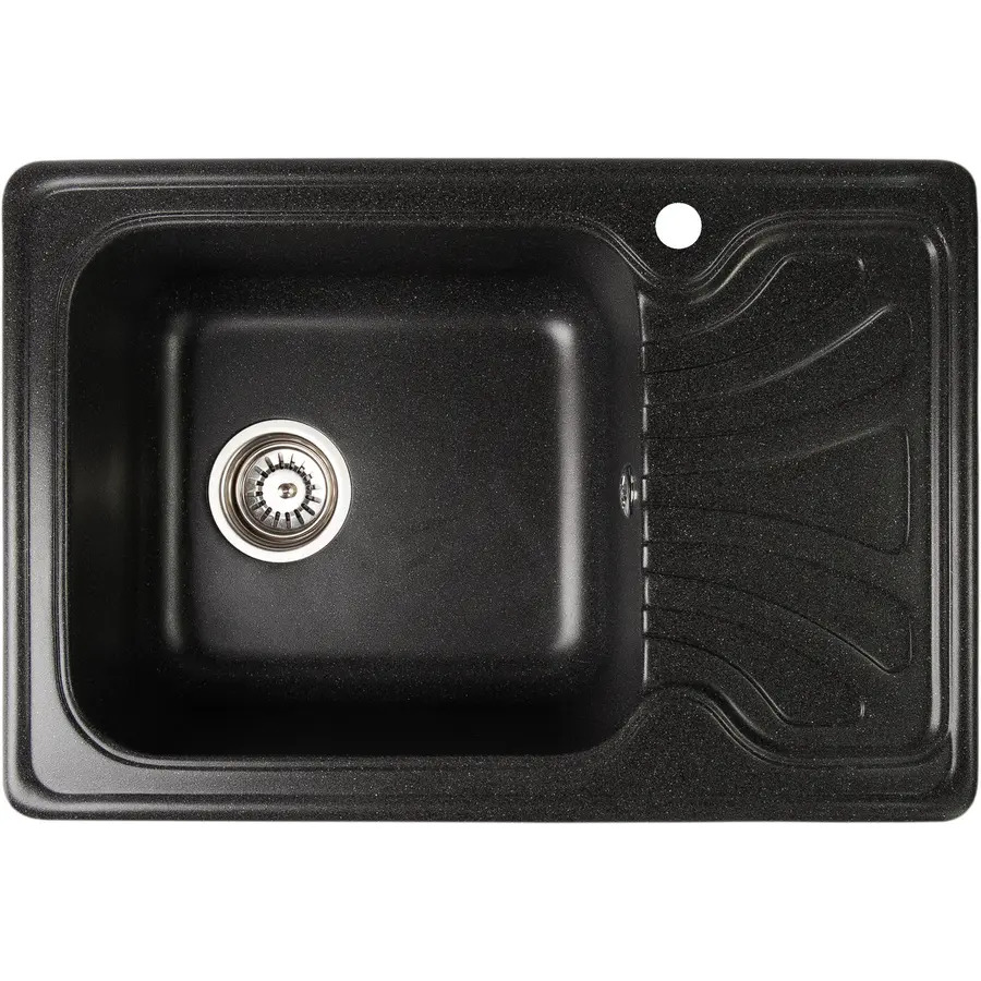 Гранітна кухонна мийка Valetti Europe модель №10 чорна, 65*44