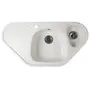 Гранитная кухонная угловая мойка Valetti Europe модель №20 белая 95 * 50