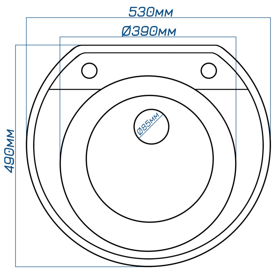 Гранитная мойка Valetti Europe модель №31 терра 53 * 49