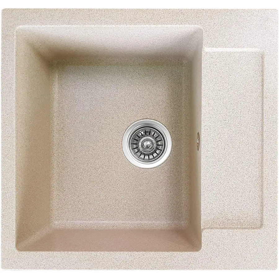 Гранитная кухонная мойка Valetti Europe модель №69 прямоугольной формы. Цвет: Терра (песочный).