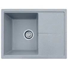 Серая гранитная мойка для кухни прямоугольной формы Valetti EcoLine модель №75 58 * 45
