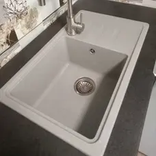 Гранітна кухонна мийка Valetti Europe модель №63 сіра 71*44