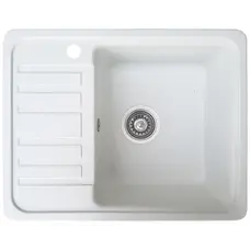 Гранітна кухонна мийка Valetti 9L 570x460мм Білий