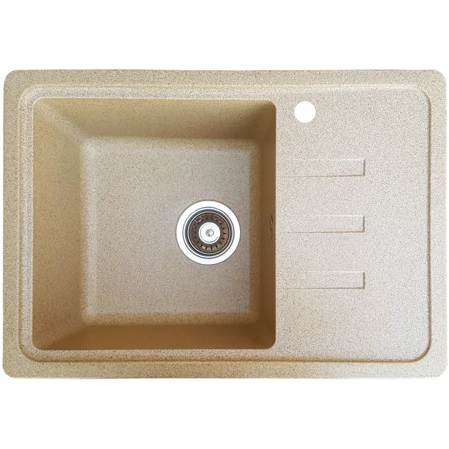 Гранітна кухонна мийка Valetti 35R 620x435мм Білий