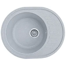 Гранітна кухонна мийка EcoLine 23N 610x500мм Сірий