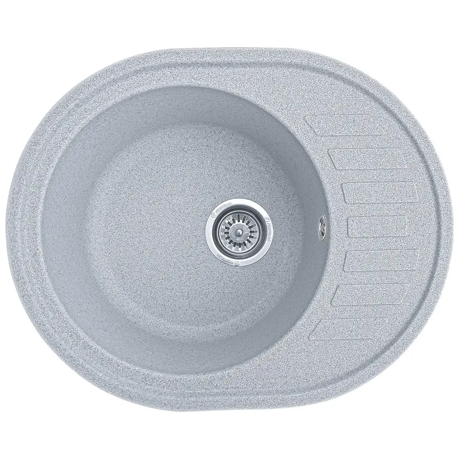 Гранітна кухонна мийка EcoLine 23N 610x500мм Сірий