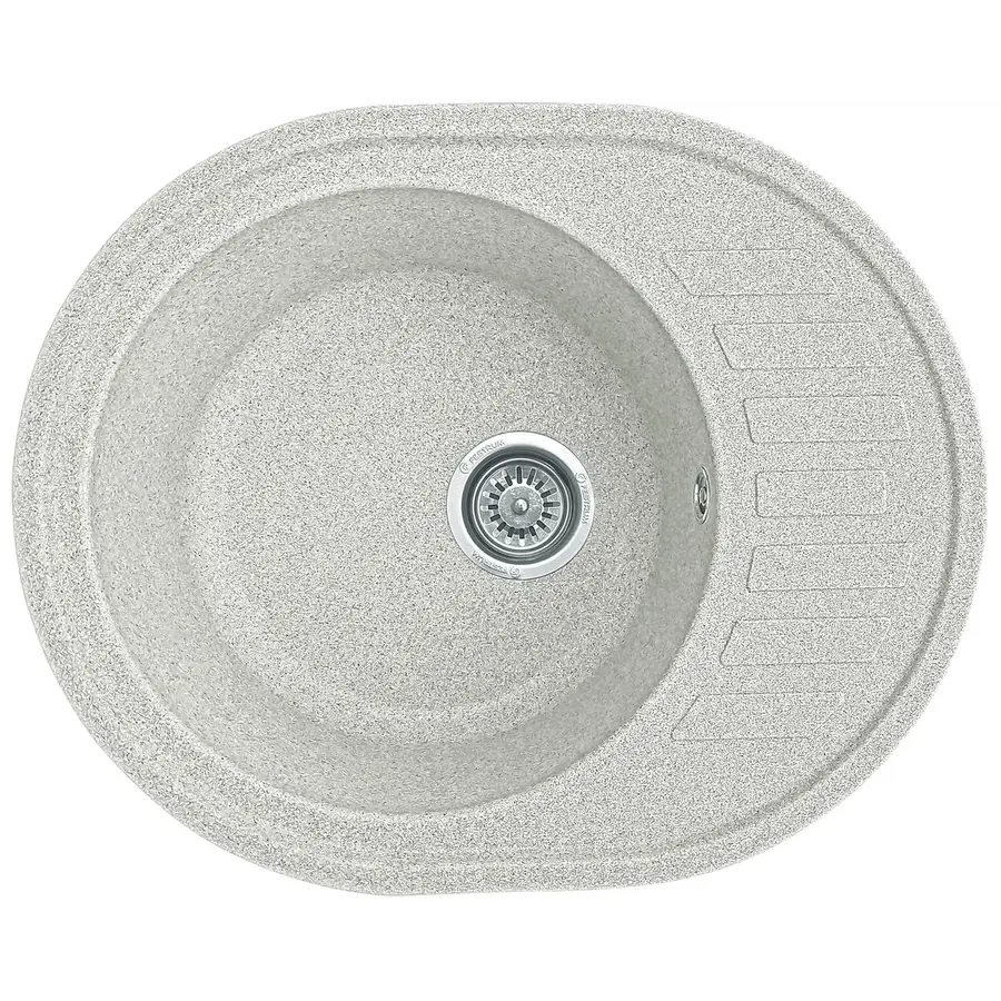 Гранітна кухонна мийка EcoLine 23N 610x500мм Сірий